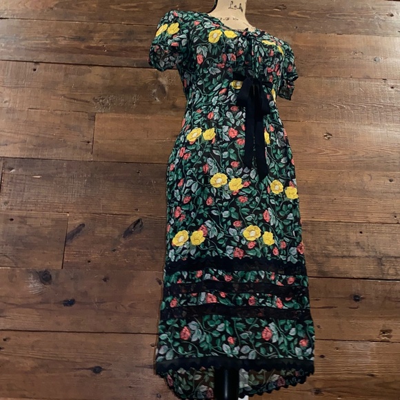 COACH sheer green floral lace dress - Picture 5 of 5